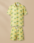 Completo Coordinato Uomo Camicia Stampa Frutti Tropicali e Pantaloncini - Frutti Rossi