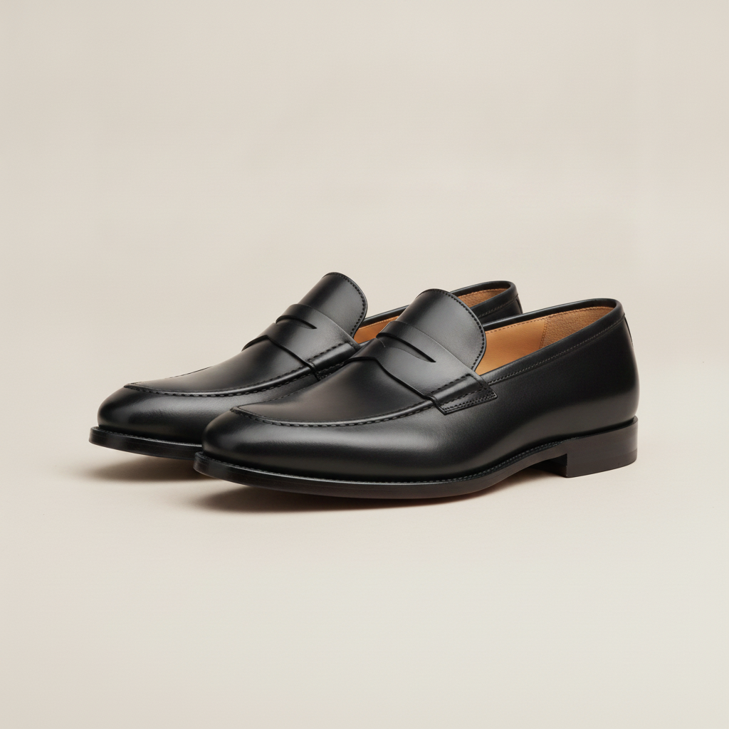 Mocassini Penny Uomo in Pelle – Classici ed Eleganti - Nero