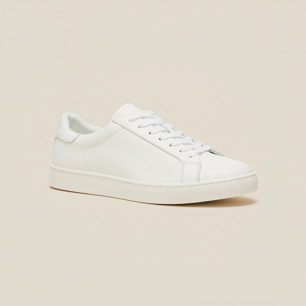 Sneakers Uomo Bianche Classiche – Stile Tennis Senza Tempo - Total White