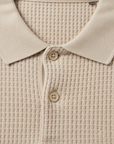 Polo Uomo Waffle Knit Testurizzata – Effetto Nido d'Ape Elegante - dettaglio