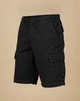 Bermuda Cargo Uomo in Cotone – Tasche Laterali Pratiche - Nero