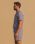 Completo Coordinato Uomo Camicia Madras e Pantaloncini - vista laterale