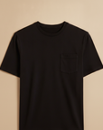 T-shirt Uomo con Taschino – Dettaglio Casual Pratico - Nero