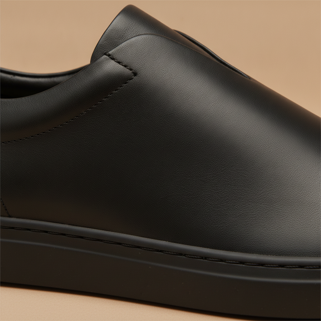 Sneakers Uomo Minimaliste Total Black – Eleganza Urbana Pulita - dettaglio