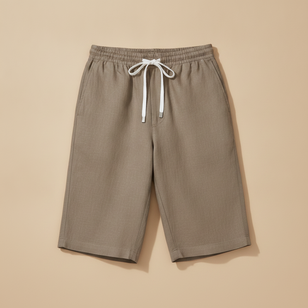 Bermuda Uomo in Lino Puro – Eleganza Naturale per l'Estate - Tortora