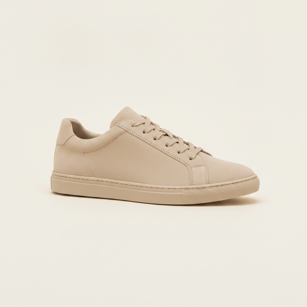 Sneakers Uomo Basse in Camoscio – Casual Morbide ed Eleganti - Beige