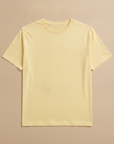 T-shirt Uomo Manica Corta Colori Pastello – Estate Fresca ed Elegante - Giallo Pastello