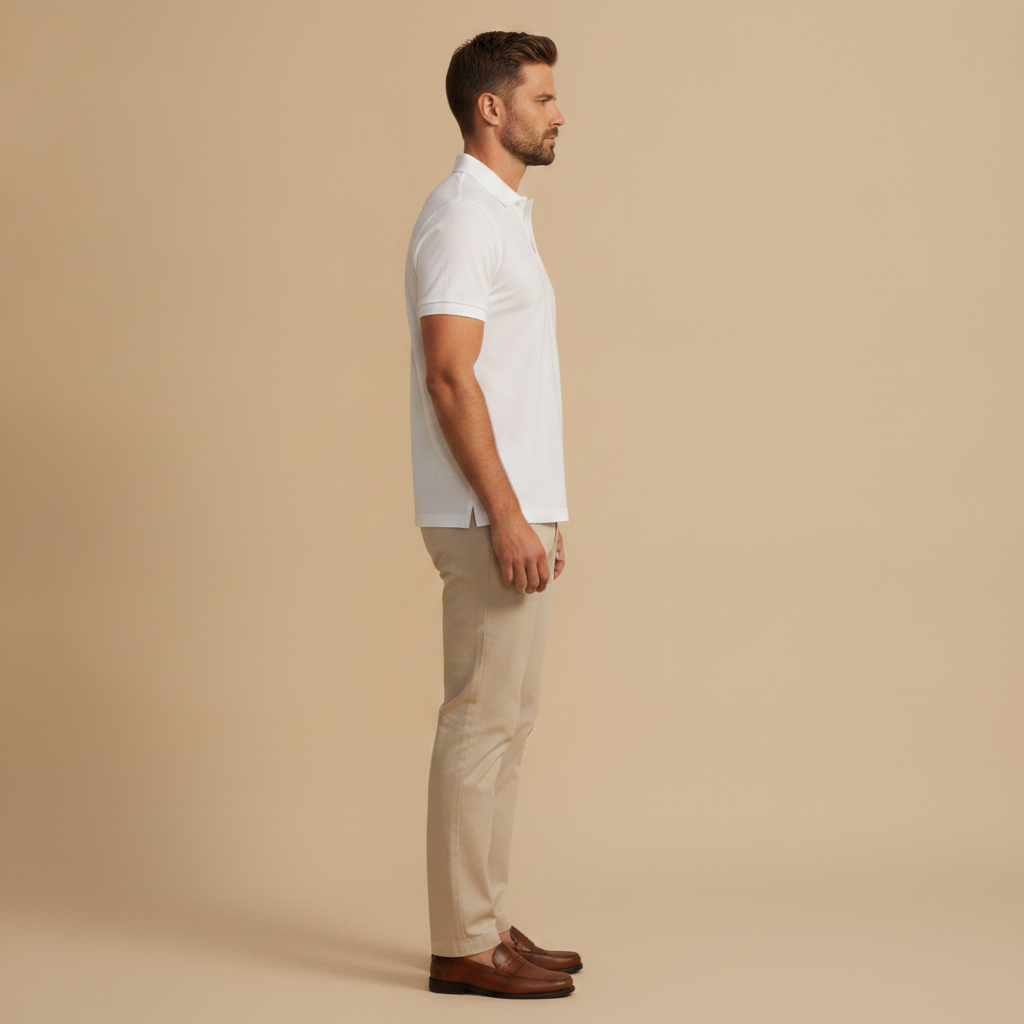 Polo Uomo Premium Filo di Scozia – Cotone Pregiato Setoso - vista laterale