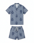 Completo Coordinato Uomo Camicia Batik e Pantaloncini - vista prodotto flat