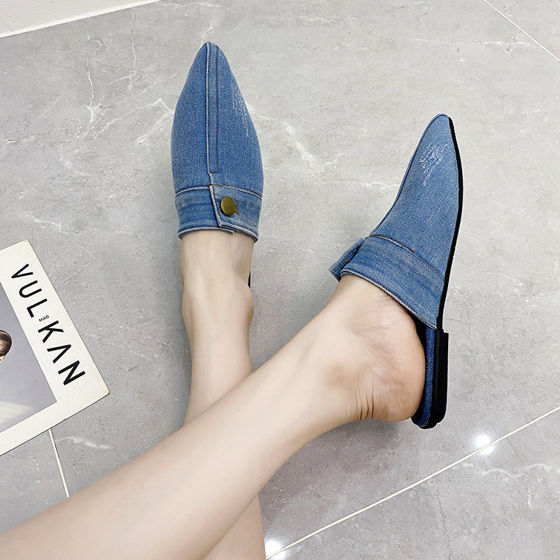 Mocassini Donna Piatti Finitura Denim – dettaglio della suola