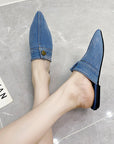 Mocassini Donna Piatti Finitura Denim – dettaglio della suola