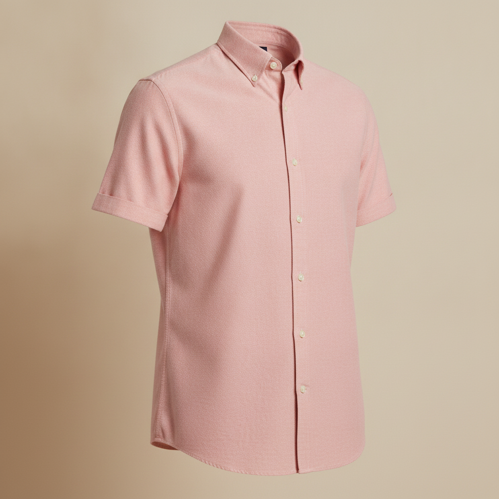 Camicia Uomo Oxford Manica Corta – Versatile ed Elegante Estiva - Rosa