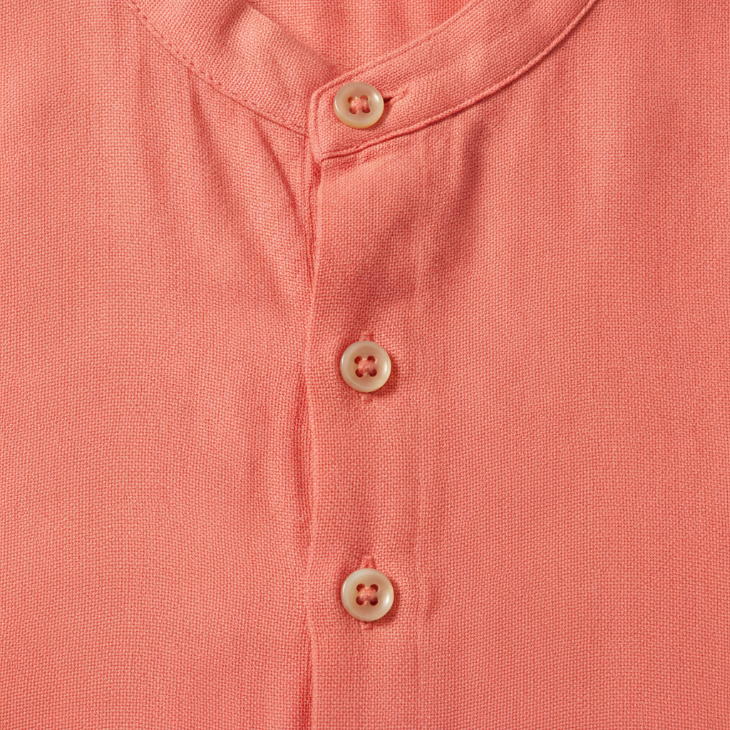 Completo Coordinato Uomo Camicia Lino Tinta Vivace e Pantaloncini - dettaglio