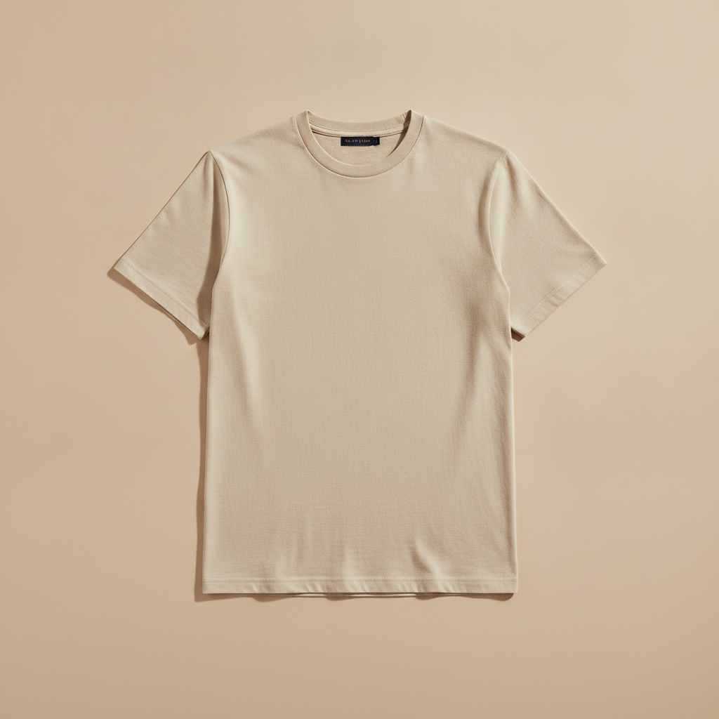T-shirt Uomo in Cotone Biologico – Sostenibile e Morbida - Beige