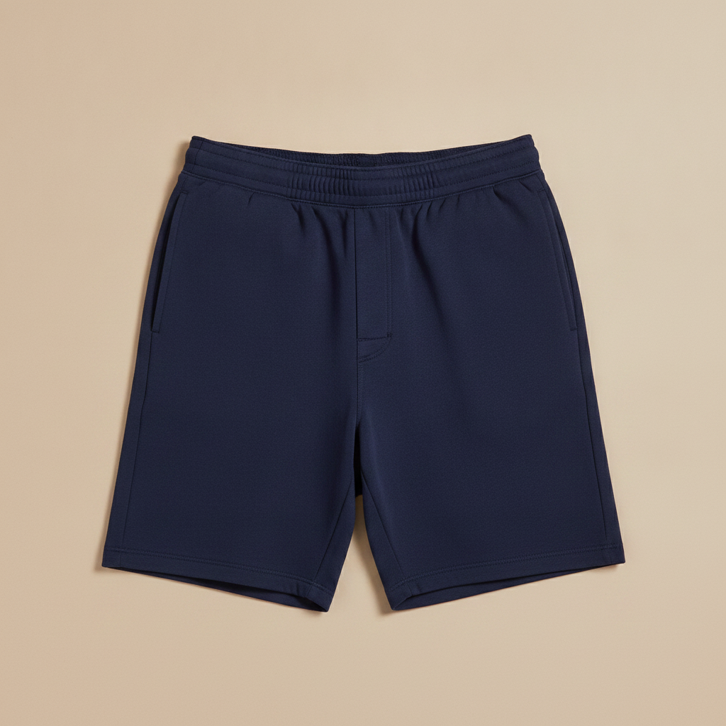 Pantaloncini Sportivi Uomo in Cotone – Casual Rilassati Estivi - Blu Navy