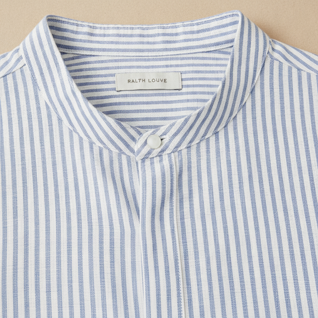 Completo Coordinato Uomo Camicia Righe Sottili e Pantaloncini - dettaglio