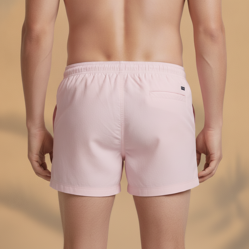 Costume Boxer Uomo Tinta Pastello – Look Raffinato Estivo - vista posteriore