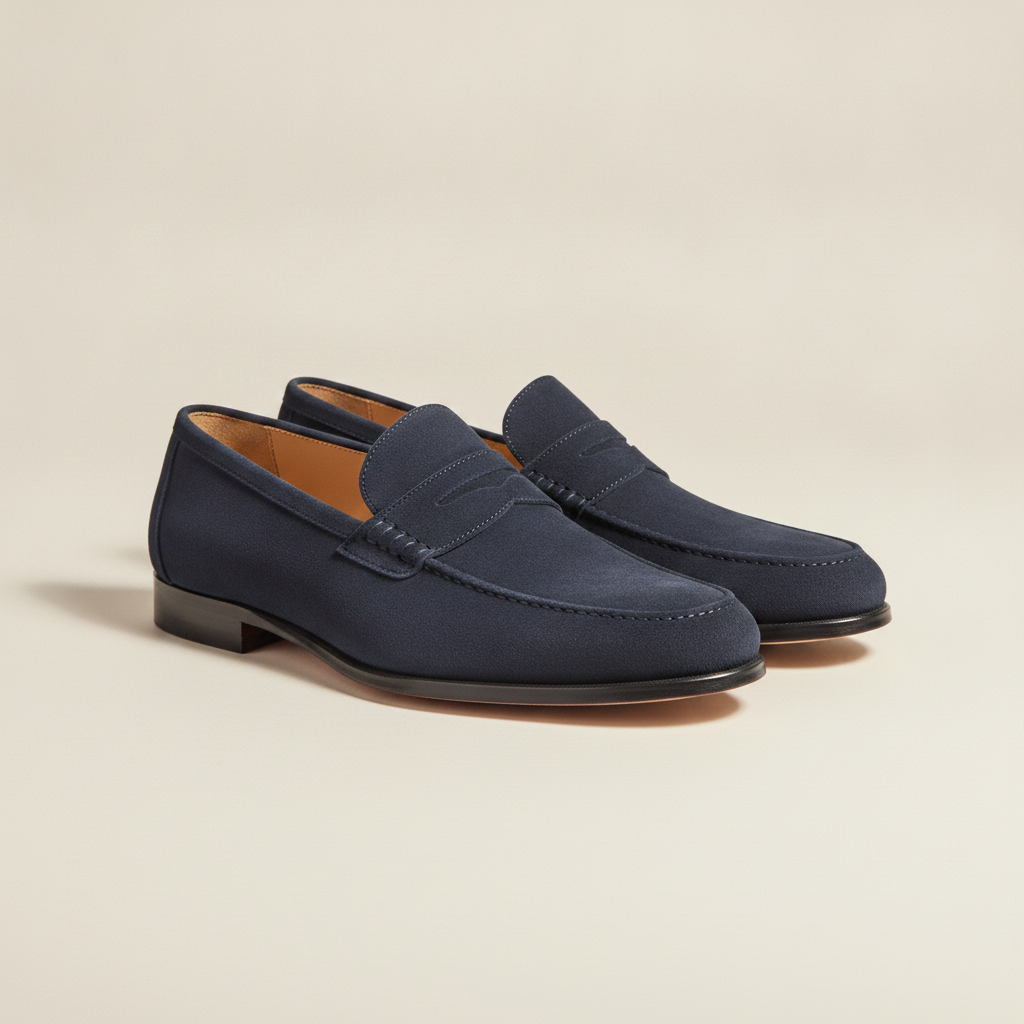 Mocassini Uomo in Pelle Scamosciata – Casual Chic Estivi - vista 3-4
