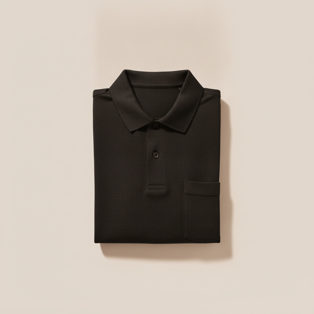 Polo Uomo con Taschino – Dettaglio Pratico e Casual - Nero