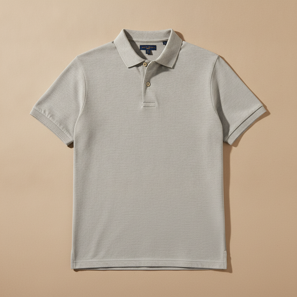 Polo Uomo in Cotone Pettinato – Morbidezza Premium Setosa - Grigio Perla