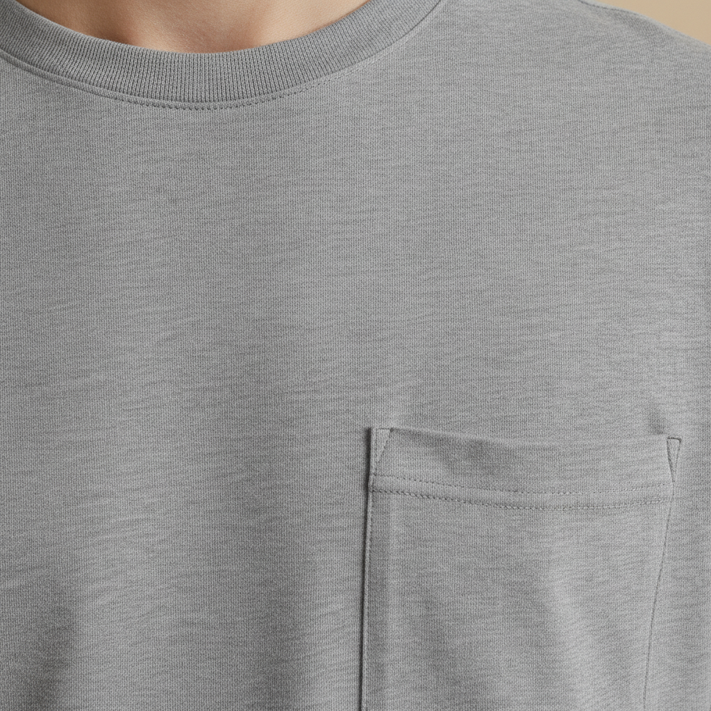 T-shirt Uomo con Taschino – Dettaglio Casual Pratico - dettaglio