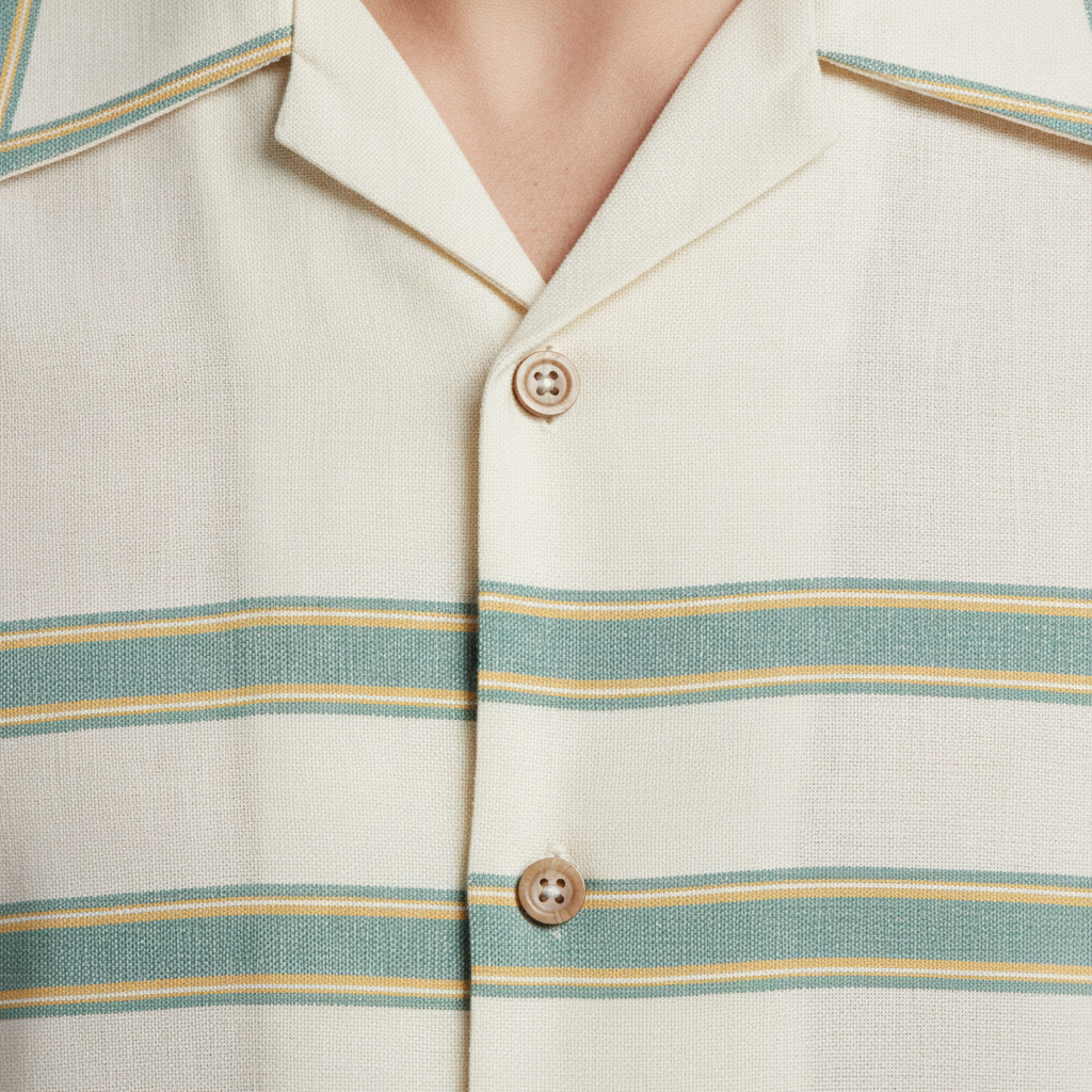 Camicia Bowling Uomo Manica Corta – Stile Rétro Anni '50 - dettaglio
