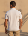 Polo Uomo in Lino Puro – Eleganza Naturale e Fresca - vista posteriore