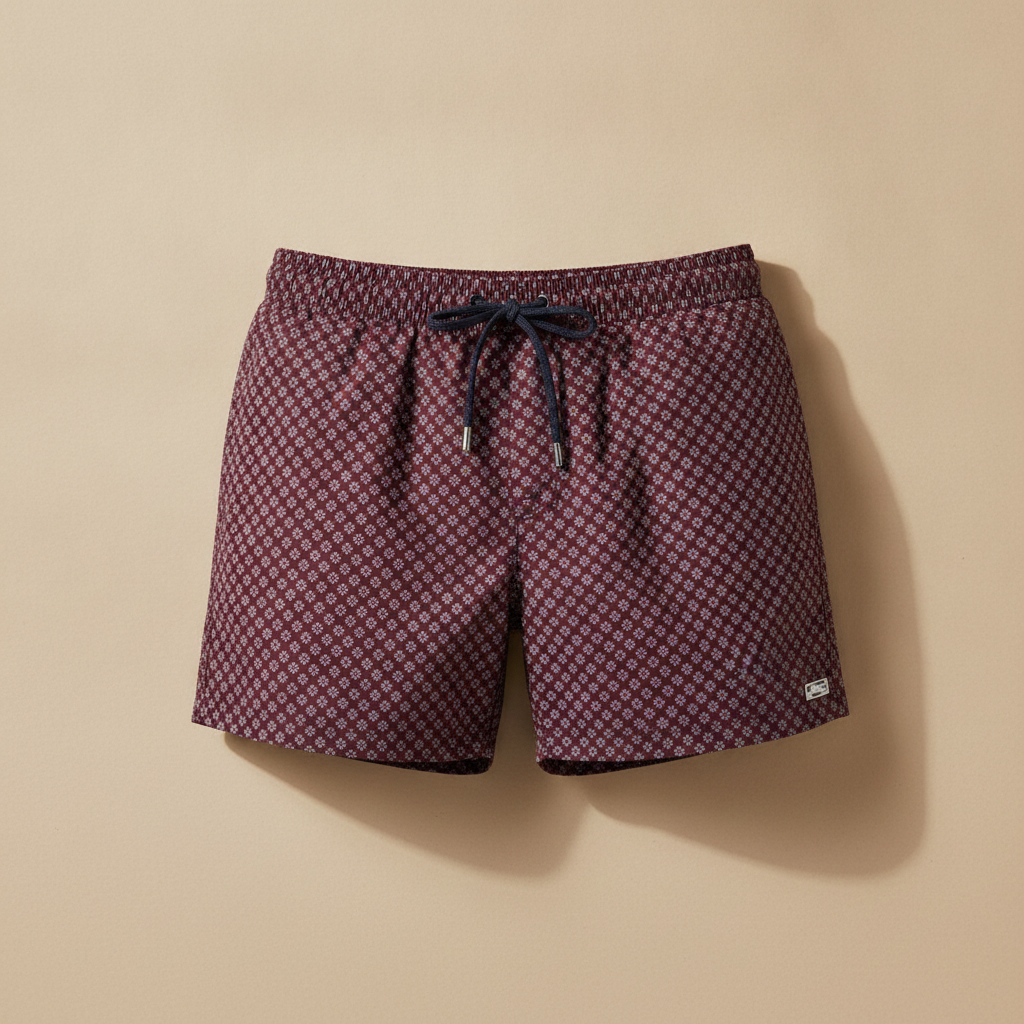 Costume Uomo a Micro-Fantasia – Elegante ed Estivo Quick-Dry - Bordeaux Micro