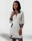 Vestito Mini Sportivo Donna con Collo con Zip – Maniche Lunghe | Misto Cotone