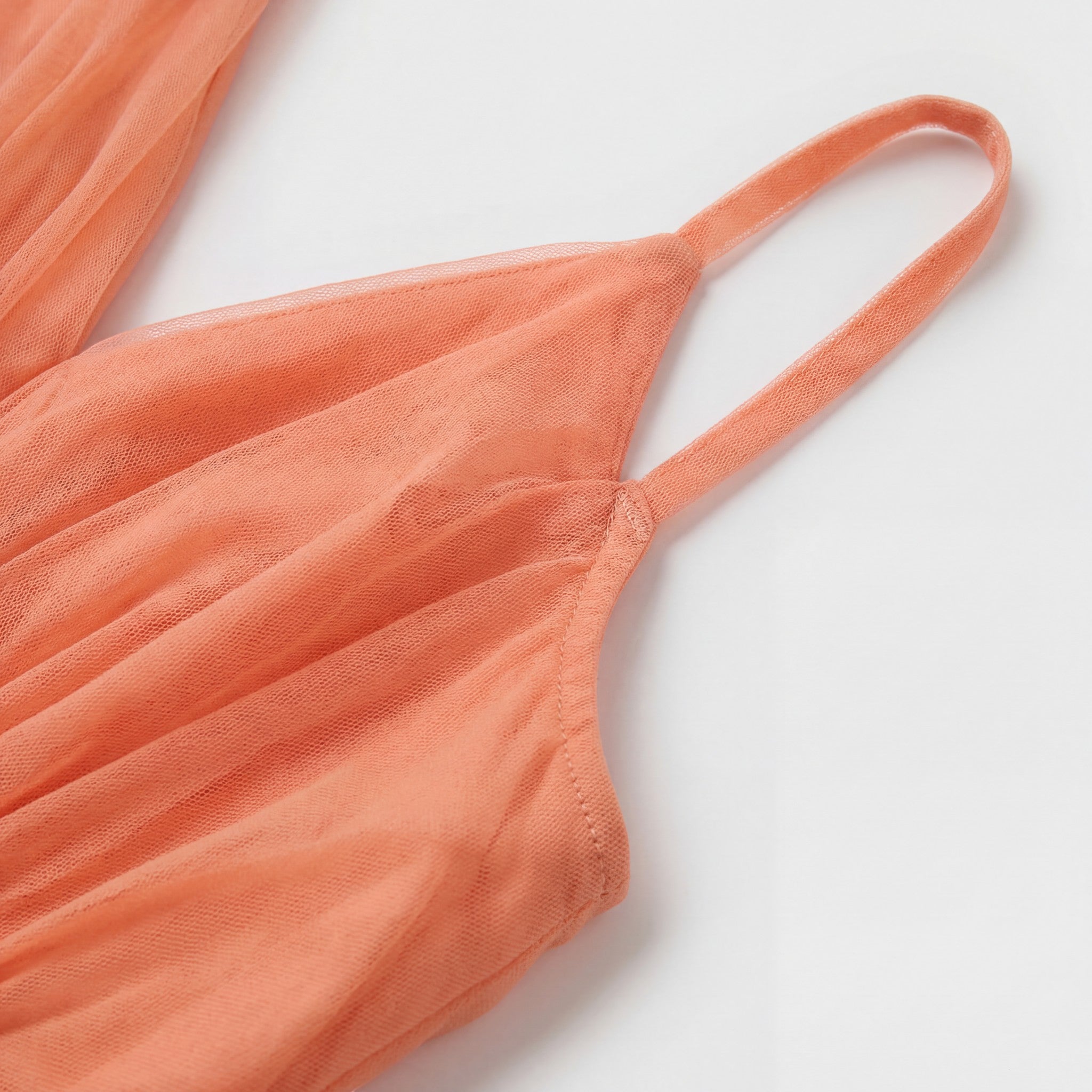 Abito lungo donna in tessuto leggero, scollo a V — vista 4