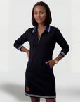Vestito Mini Sportivo Donna con Collo con Zip – Maniche Lunghe | Misto Cotone
