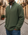 Maglione Uomo Collo Alto Zip in Maglia