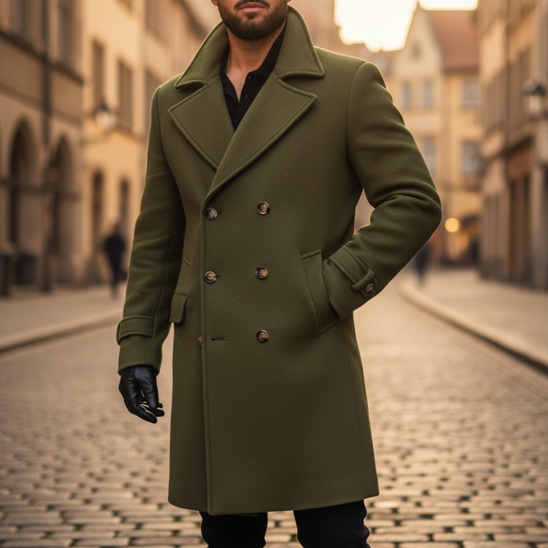 Cappotto Uomo Lana Doppio Petto Invernale