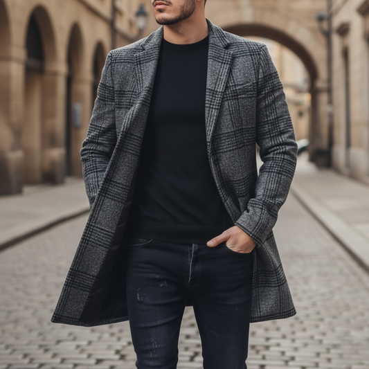 Cappotto Uomo Quadri Invernale Sartoriale