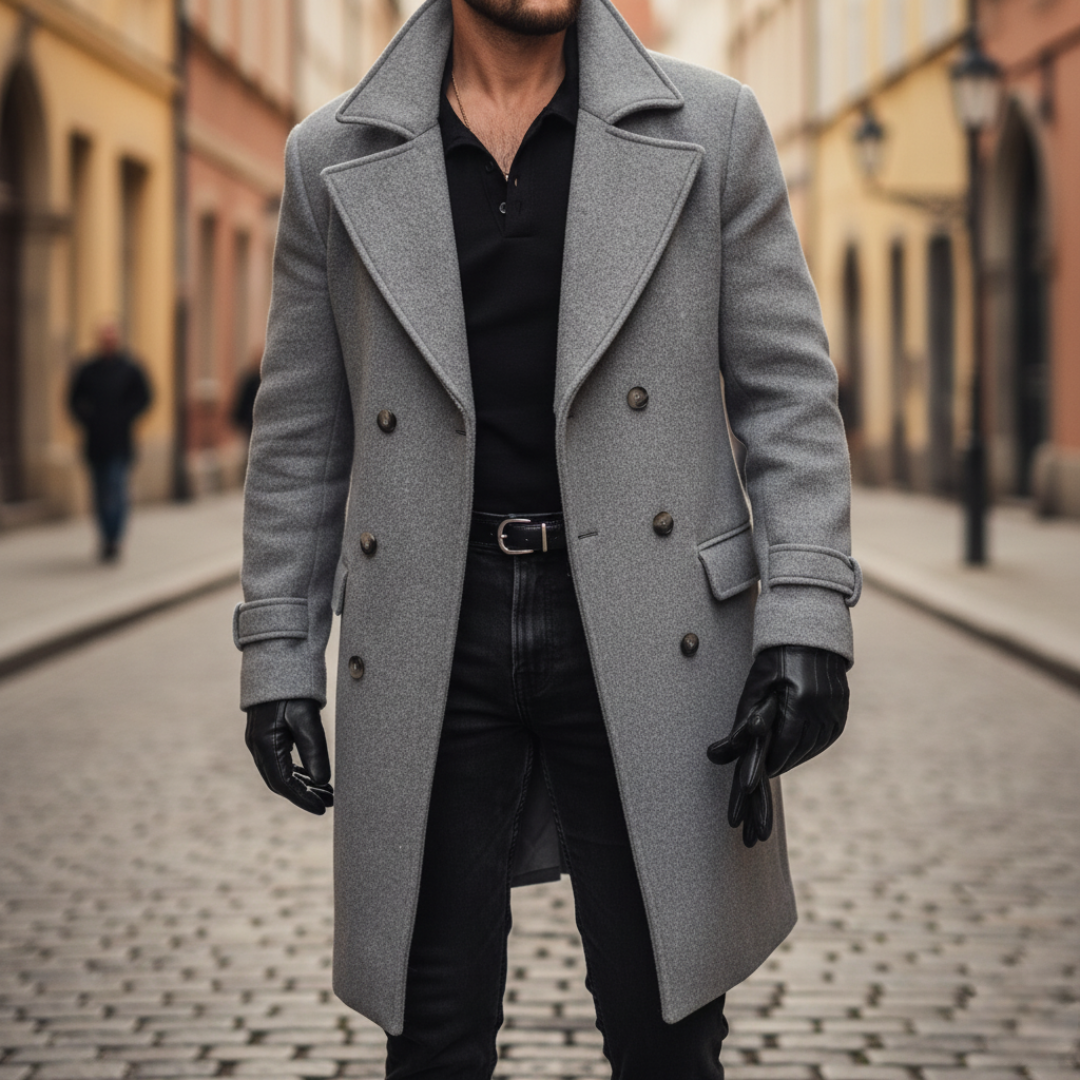 Cappotto Uomo Lana Doppio Petto Invernale