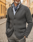 Cardigan da Uomo in Cotone Invernale con Bottoni
