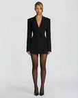 Mini blazer da donna – Scollo profondo e spalle strutturate