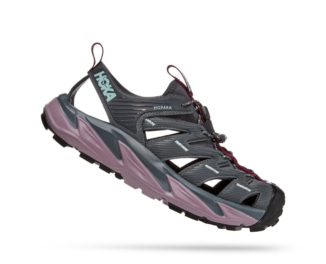 Hoka Hopara Sandali Outdoor Grigio Roccia Viola Sambuco Donna - 1