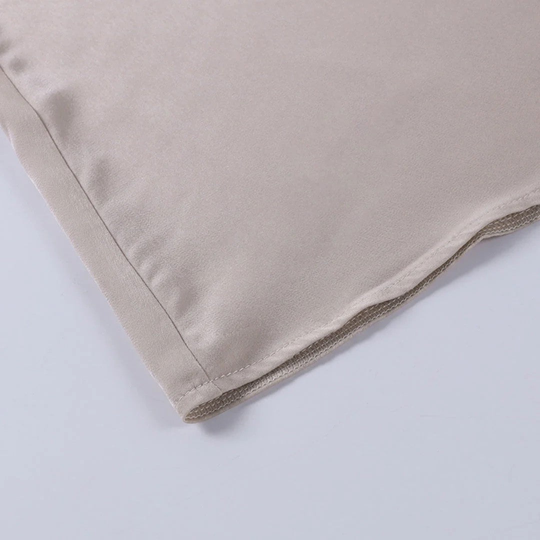 Abito lungo donna in tessuto leggero, scollo a V — vista 12