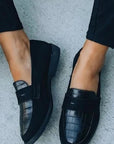 Mocassini Donna in Pelle Slip-On – vista laterale