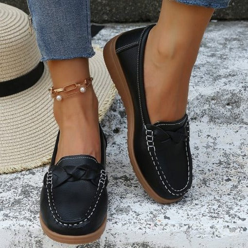Mocassini Donna in Pelle Casual – vista laterale