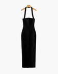 Abito lungo donna in maglia, aderente — vista 4