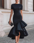 Abito lungo donna in tessuto leggero, aderente