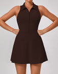 Vestito donna con colletto a polo – Chiusura con zip senza maniche