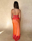 Abito lungo donna in pizzo, scollo a V — vista 7