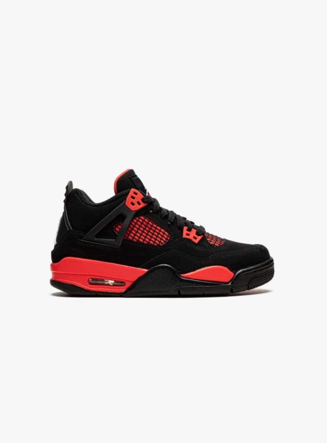 Nike Air Jordan 4 Retro Red Thunder sneakers alte in nero rosso - vista posteriore