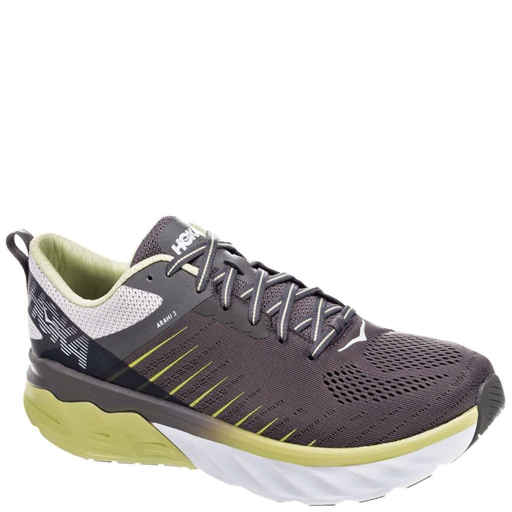 Hoka Arahi 3 Scarpe Running Stabili Grigio Antracite Verde Lime Uomo - 1