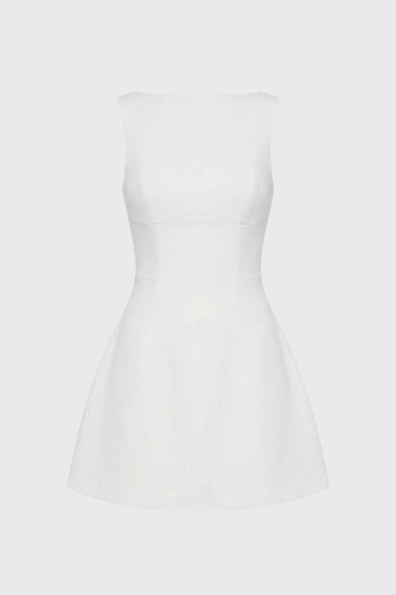 Mini abito da donna senza maniche con schiena scoperta – taglio aderente elegante