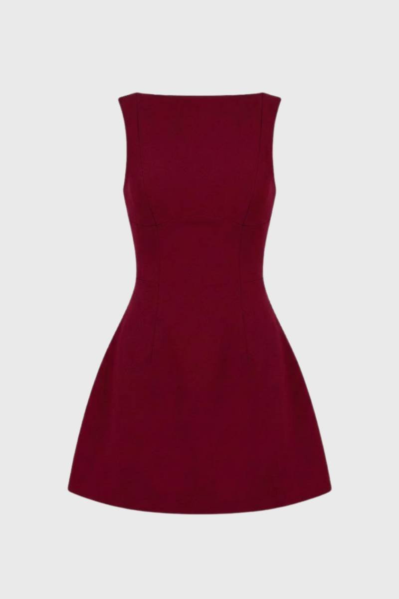Mini abito da donna senza maniche con schiena scoperta – taglio aderente elegante