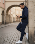 Tuta Uomo Felpato Casual con Cappuccio